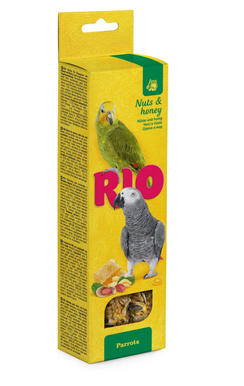 RIO Палочки для попугаев с орехами и медом, 2х90г