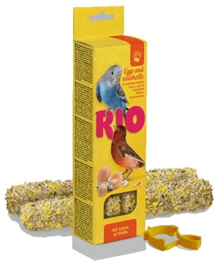 RIO Палочки для всех видов птиц с яйцом и ракушечником, 2х40г