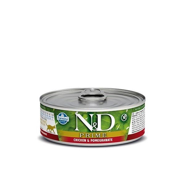 Фармина N&D Cat Prime Консервы курица и гранат, 70г