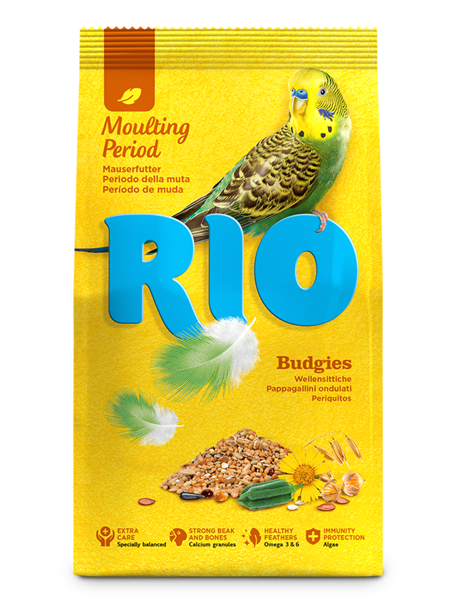 RIO Корм для волнистых попугайчиков. Рацион в период линьки, 500г
