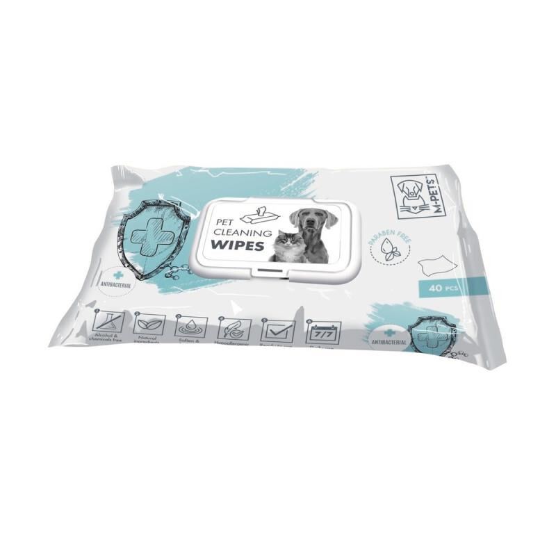 Очищающие салфетки Антибакте риальные 40 шт Mpets