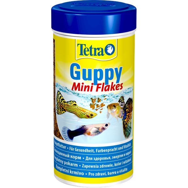 TetraGuppy Mini Flakes (хлопья) 250мл Основной корм для живородящих рыб (Германия)